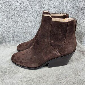 Eileen Fisher Shoes Womens Size 7.5 Brown Suede Ankle Booties *Read*